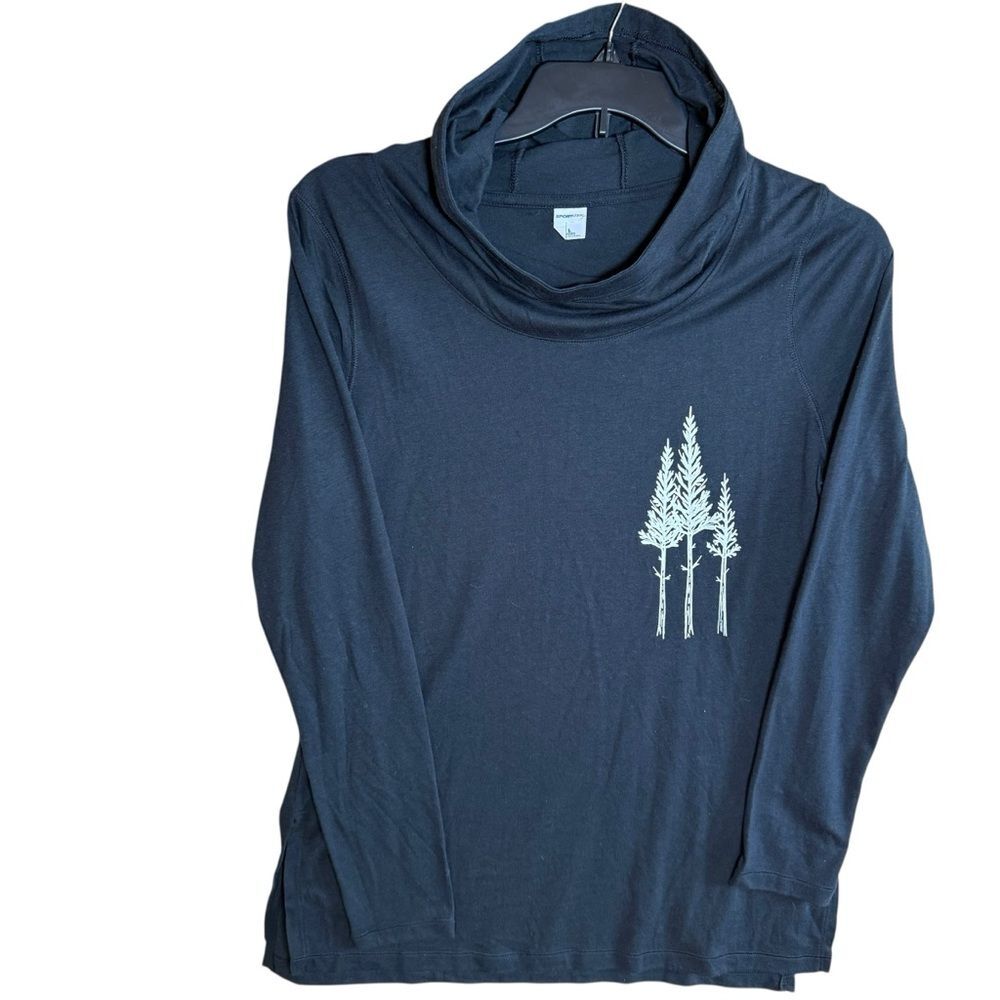 Sport-Tek Ladies PosiCharge Tri-Blend Wicking Long Sleeve Cowl Neck Trees Hoodie